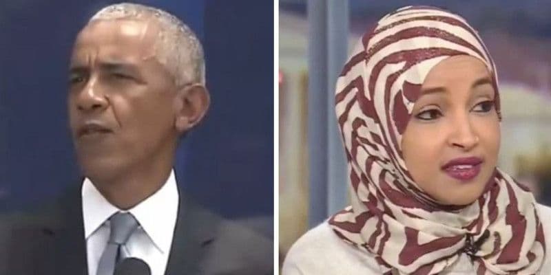 Barack Obama and Ilhan Omar