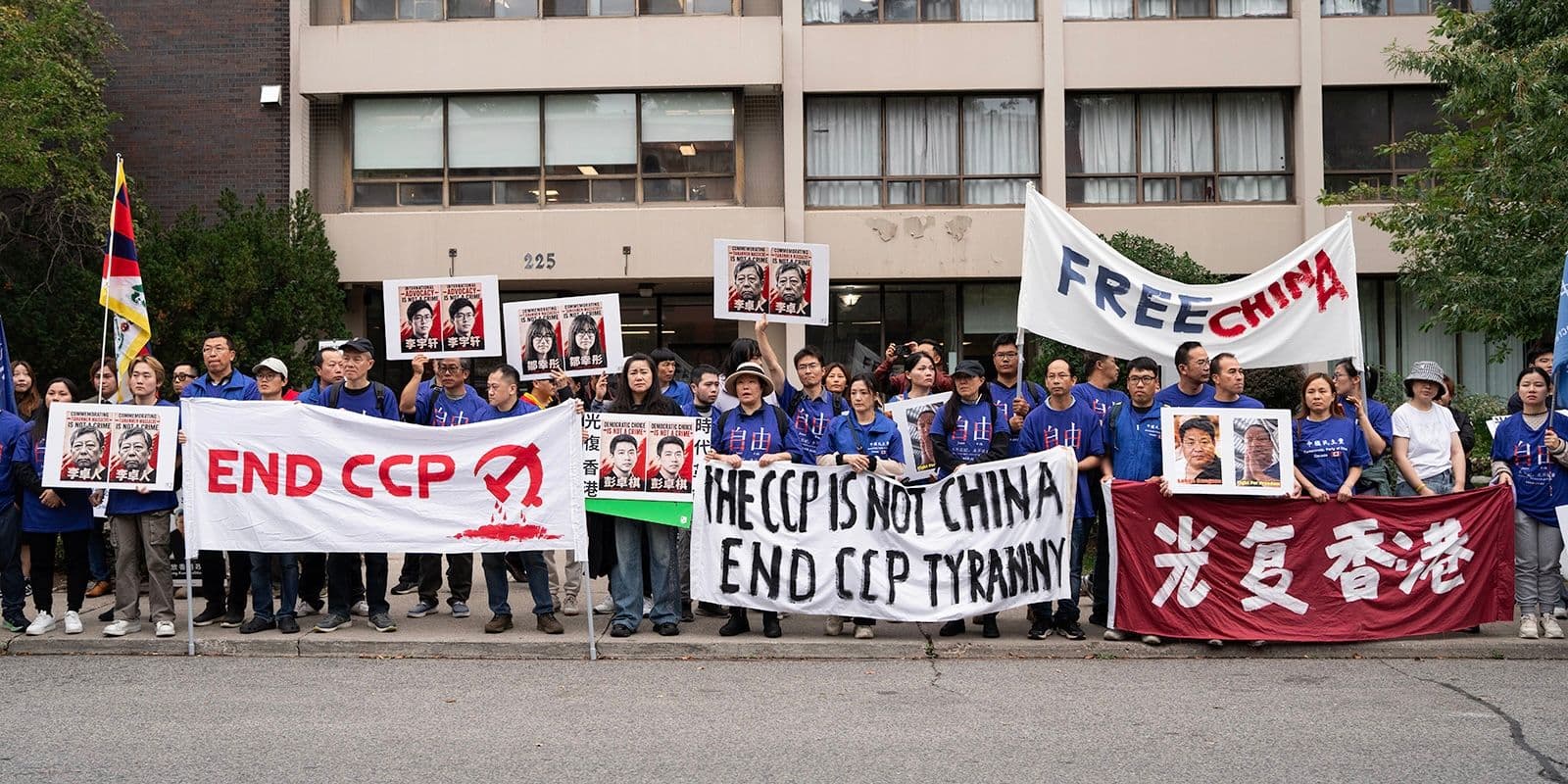 EXCLUSIVE: Toronto anti-CCP protestors mark China's National Day by demanding freedom from communism