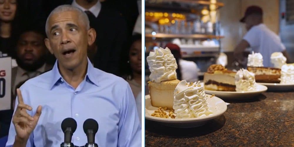 Barack Obama and cheesecakes from the Cheesecake Factory